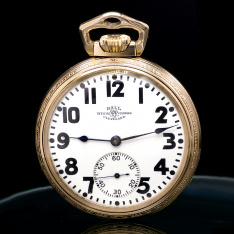Grade 999R 1/2000 Ball Watch Co. (Hamilton) Railroad Pocket Watch Triple Signed